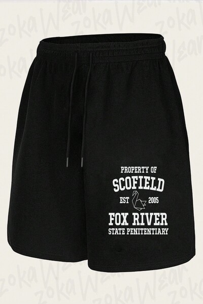 ZOKAWEAR Unisex Prison Break Scofield Design Printed Shorts