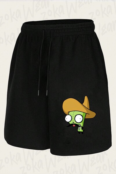 ZOKAWEAR Unisex Invader Zim V5 Design Printed Shorts