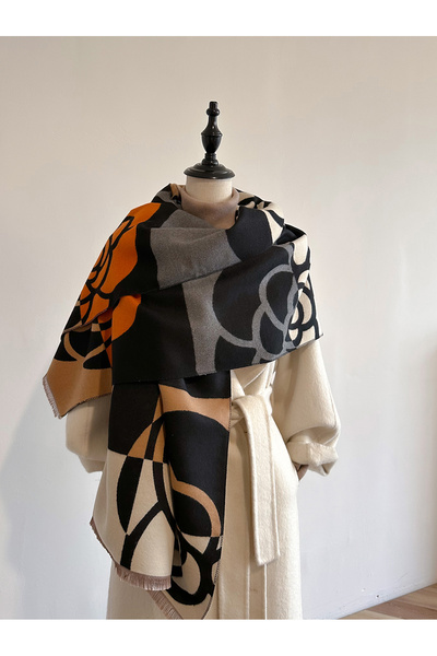 Choice black Cashmere Scarf for Women Thick Warm Winter Blanket Brand Female ...