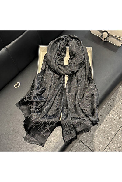 Choice9 black New Muslim Fashion Ladies Letter Print Hijab Gauze scarf Elegan...