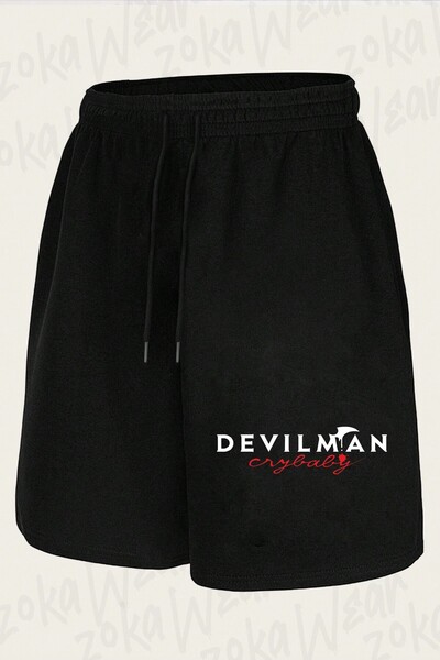 ZOKAWEAR Unisex Devilman Crybaby (Text) Design Printed Shorts