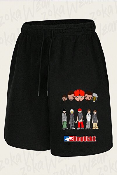 ZOKAWEAR شورت مطبوع بتصميم Limp Bizkit v3 للجنسين