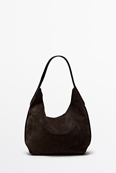 Massimo Dutti Süet deri mini çanta