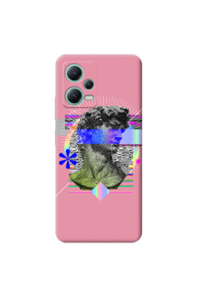 Other Xiaomi Redmi Note 12 Pro 5G Statue pixels Pink Colored Silicone TPU Θήκη
