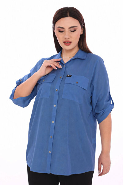 Lady Majestic 100% Cotton Large Size Natural Shirt