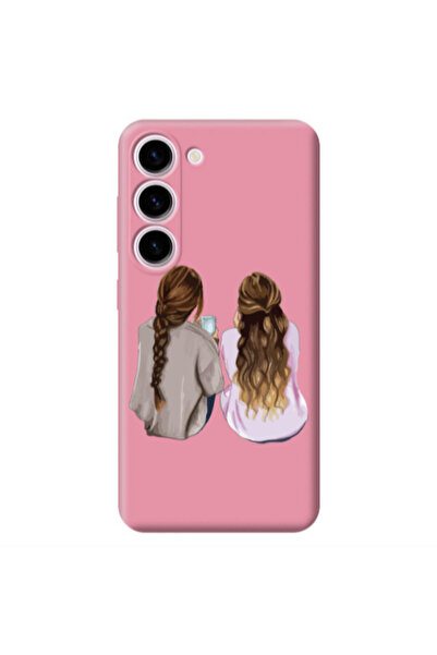 Other Samsung S23 Plus Friends Pink Colored Silicone TPU Θήκη