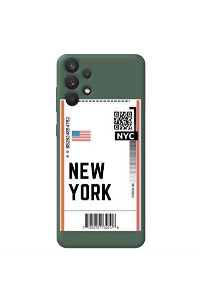Other Samsung A32 4G New York NYC Dark Green Colored Silicone TPU Θήκη