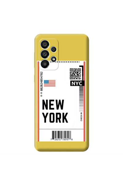 Other Samsung A53 New York NYC Yellow Colored Silicone TPU Θήκη
