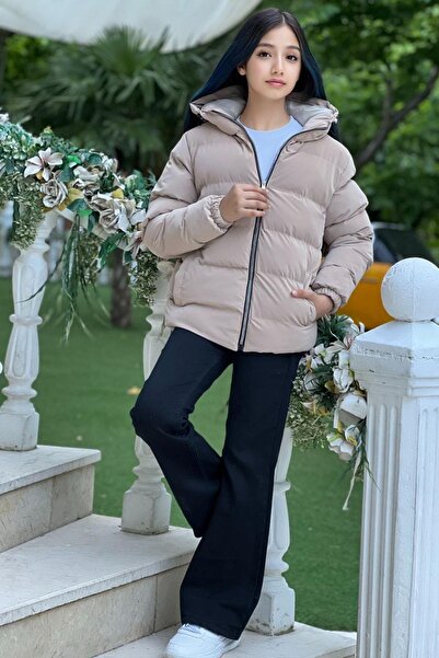 Zaziko Kids Κοριτσίστικο υφασμάτινο χειμερινό παλτό με κουκούλα και τσέπες No...