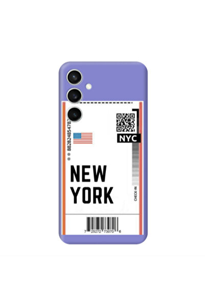 Other Samsung S23FE New York NYC Purple Colored Silicone TPU Θήκη