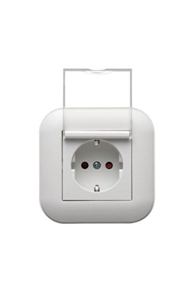 Ovivo Electric Priza Schuko cu Capac Ovivo Loft ST Alb, 404-010301-243,