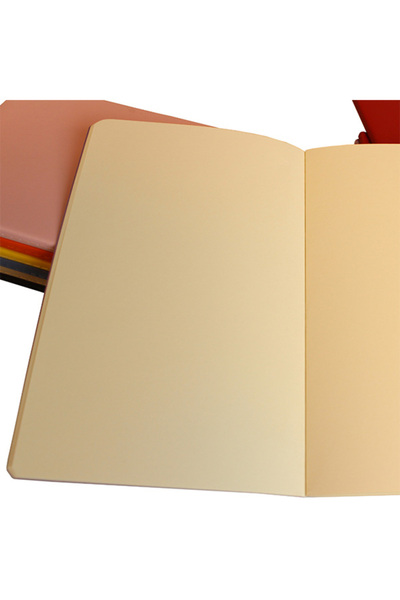 PULKO Notebook Bloc de note pentru semnături, Cusături de croitorie, 90gr. Ivory, Simplu, (0750), 130x210mm / (96 coli) - Pudră