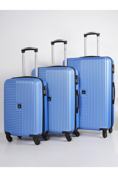 KTMC 3-Piece Luggage Set, ABS Material, Lightweight, 360° Rotated 4-Wheels, T...