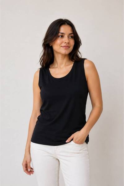 Javelin Collection Thick Strappy Plain Crystal Blouse -21952