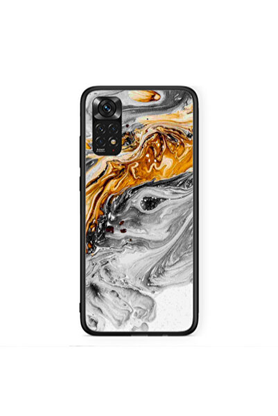 Other Xiaomi Redmi Note 11 4G Marble gray Patern Black Glossy Θήκη