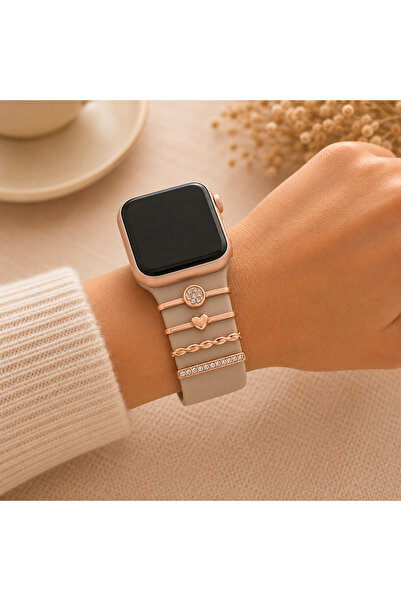 Anadolu Aksesuar Apple Watch Uyumlu Akıllı Saat Kordon Süsü Charm Kayış Akses...
