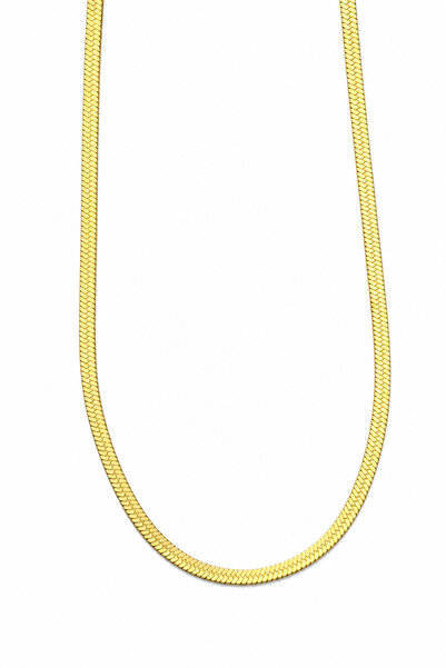 Jack Ferrero Yellow Color Snake Chain Steel Necklace Stylish and Modern Desig...