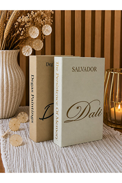 Dezora Home Kumaş Dekoratif Kitap Kutu Seti 2'li - Gizli Saklama Kutusu Siyah...