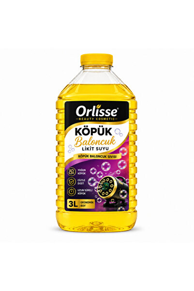 orlisse beauty cosmetic Köpük Baloncuk Likit Suyu 3 Litre | Yoğun Köpük Balon...