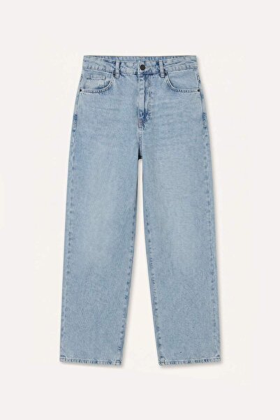DeFacto %100 Pamuk Super Baggy Fıt Jean Pantolon I3874AX26HS