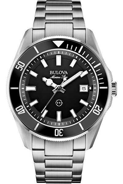 Bulova Men's Marine Star Watch, 'B' Series, Stainless Steel, 3-Hand, Calendar...