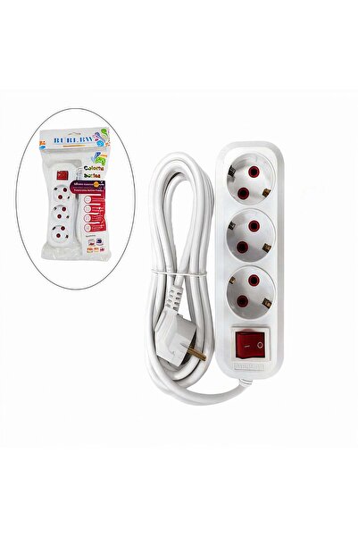 CASA JOY Prelungitor electric 5 m cu 3 prize și buton roșu ON/OFF En-gros
