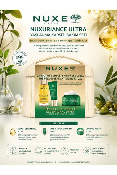 Nuxe Nuxuriance Ultra Anti-Aging Yüz Bakım Seti | Nemlendirici, Sıkılaştırıcı...