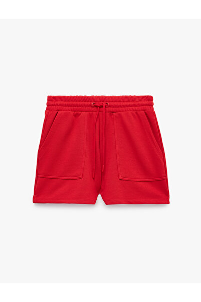 Koton Mini Shorts with Lace-Up Waist Pocket Detail