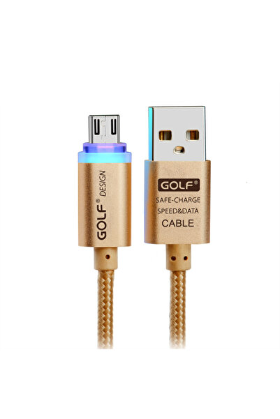Choice1 Gold Smart Led Micro USB Charge Braided Cable For S7 Edge Redmi 7A 9A...