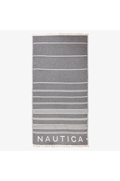 Nautica Unisex Lacivert Çizgili Havlu