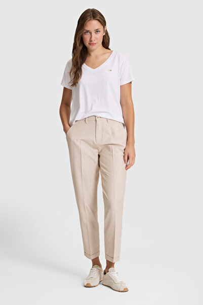 U.S. Polo Assn. Women's Sand Canvas Trousers 50325535-Vr085