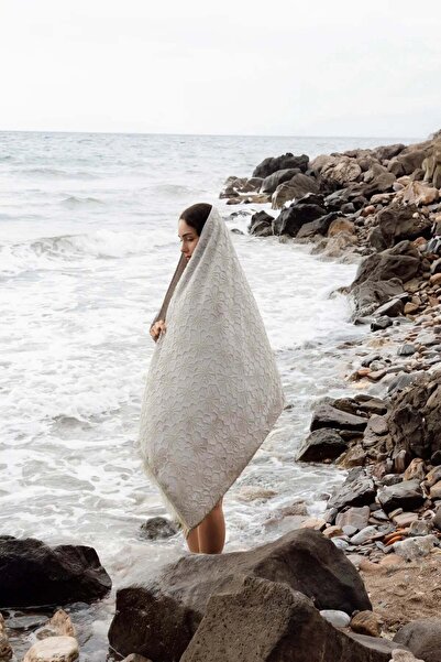 İrya Hibisca 100% Cotton Beach Towel 80X170 cm Fresh Mint