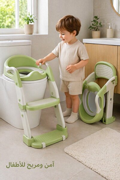 Generic 1 Pc Pp Pu Foldable Potty Training Seat Step Stool Adjustable Height ...