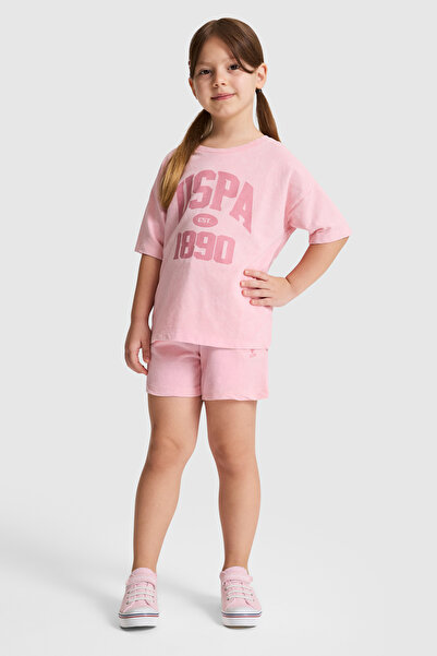 U.S. Polo Assn. Girl's Salmon Bottom-Top Set 50326608-Vr047