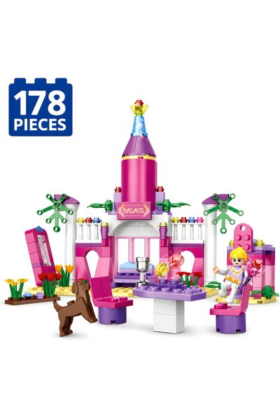 Minibric Set de Constructie cu Piese Tip Blocuri Construit 178 Piese Pink Gar...