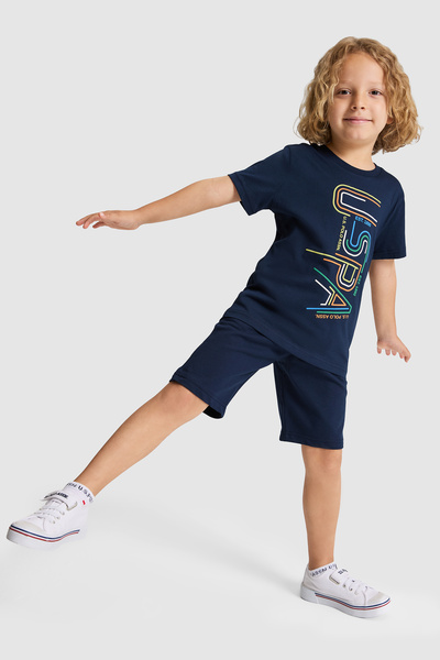 U.S. Polo Assn. Boy's Navy Blue Pajama Set 50326457-Vr033