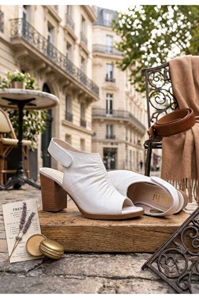 NİSH EXCLUSİVE 2664 Women's Leather High Heel Sandals