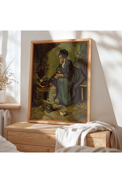 Pegziz Vincent van Gogh Femeie țărăncă așezată lângă șemineu (1885) Pictură |...