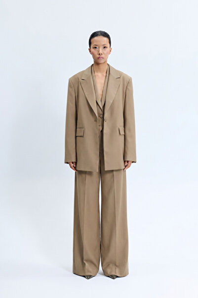 CHEEYA Kol Düğme Detaylı Oversize Blazer Ceket