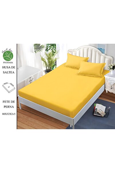 naniland.ro Finet Unicolor Bed Cover 2 Persons 3 Pieces with Stretchy 180x200...