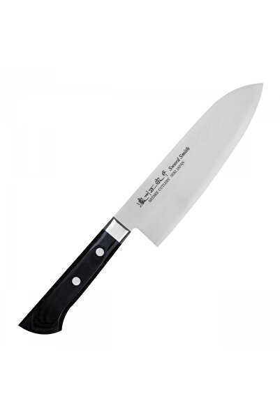 Satake Cutlery Cutit Santoku Satake Cutlery, 17 cm, inox, maner din lemn
