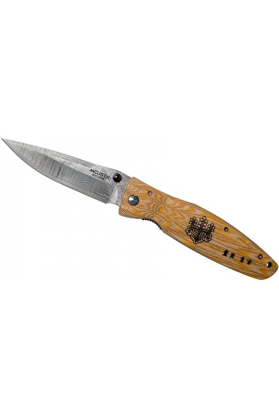 MCUSTA Cutit pliabil Sengoku, damasc/lemn, 21.1cm, 125g