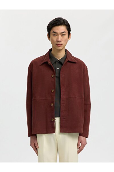 SELECTED Overshirt Wildleder