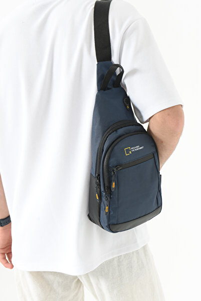 MEGA BAG THE NORTHWEST M-1008 Unisex Navy Blue Chest Crossbody Bag Backpack S...