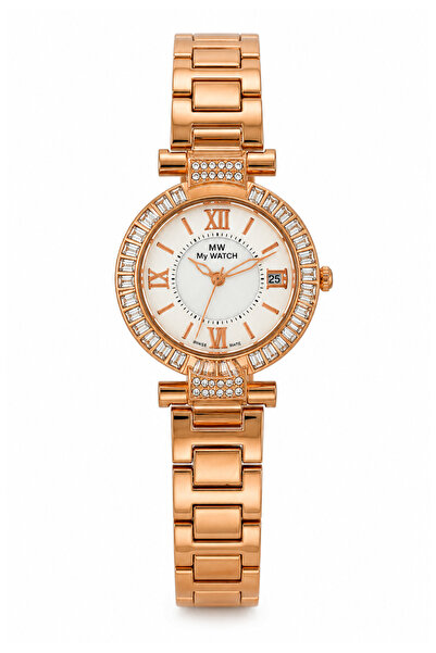 laria jewelry Stone Detailed Gold Color Women's Wristwatch