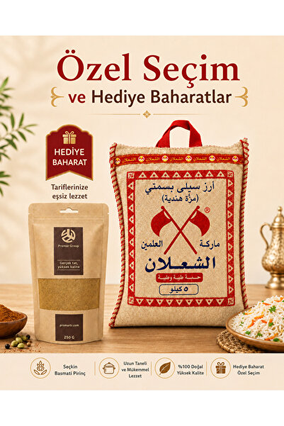 alşalan Basmati Pirinç 5 Kg + Promar Kepse Baharat 250 G Hediye