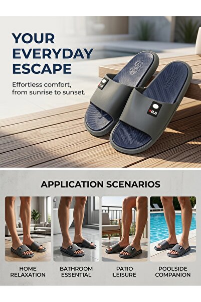 GlobalOne Mart Men's Casual Summer Slides - Saudi Made Quality - Super Light ...