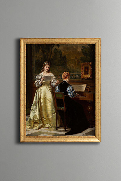 epiqart Music Lesson - Vintage Patterned Painting - Fine Model