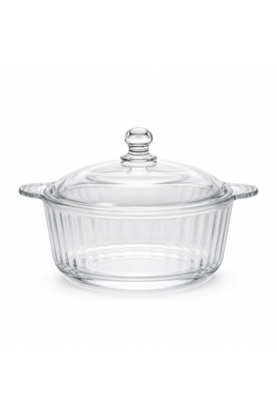 Gernic Transparent glass pot with lid