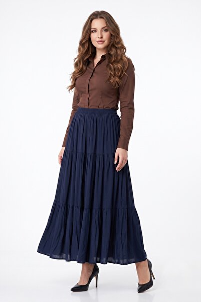 BAGLAN Women's Long Elastic 3-Piece Skirt Bgl-St05588